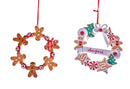 Set 8 Corone Ginger Bread da Appendere H12 cm 
