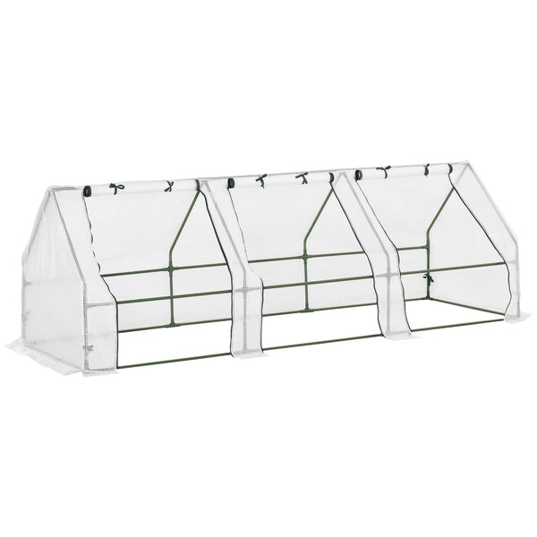 Serra da Giardino a Tunnel con Porte a Cerniera 270x90x90 cm in Polietilene Bianco online