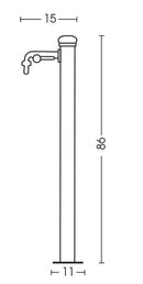 Fontana da Giardino con Rubinetto Belfer 42/SR Bianco