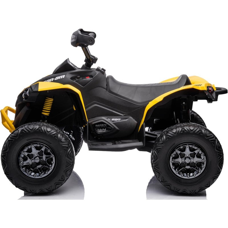 Quad Elettrico per Bambini Licenza Can-Am Renegade 12V ATV Telecomando e Ammortizzatori Giallo  