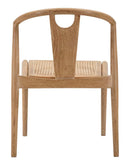 Set 2 Sedie Japan 56x76x53 cm in Legno e Rattan Marrone