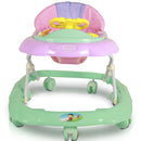 Girello Bambini per Primi Passi Chiusura Salvaspazio e Volante Interattivo Verde