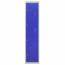 Set 3 Armadietti 12 Ante 45x38x180 cm per Scuole Palestre e Spogliatoi in Acciaio Blu