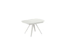 Tavolo Allungabile Kyoto 120 90x120/180x75 cm Top in Ceramica Gambe in Metallo Marmo Calacatta Bianco       