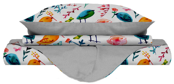 online Doppelbettbezug mit Aufdruck auf Tasche und Kissenbezügen