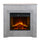 Camino Elettrico da Terra 96x35x96 cm Bellini in Legno Effetto Marmo Bianco