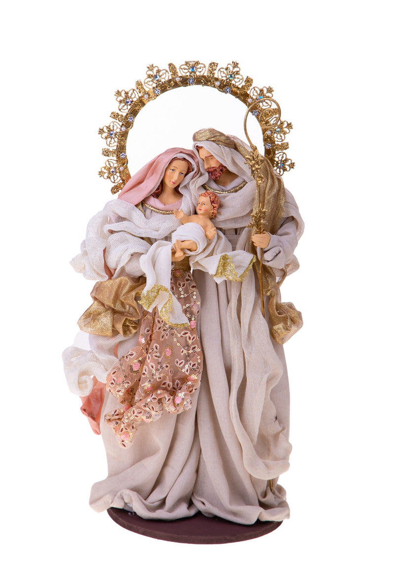 Natività Su Base Tonda 36 cm in Resina