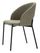 Set 2 Sedie Helsinki 51x80x53 cm in Tessuto Verde/Nero