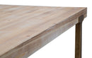Tavolo Ankara 150x90x78 cm in MDF e Ferro Marrone e Oro      
