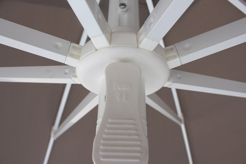 Ombrellone da Giardino 2,25x2,25 m Palo Ø40 mm in Alluminio Maffei Kronos Tortora