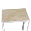 Set 2 Portapiante Rettangolari per Giardino e Balcone in Metallo Lucilla Bianco