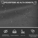 Frangivista da Giardino Estensibile 300x180A cm Poliestere Anti UV e Alluminio Grigio   