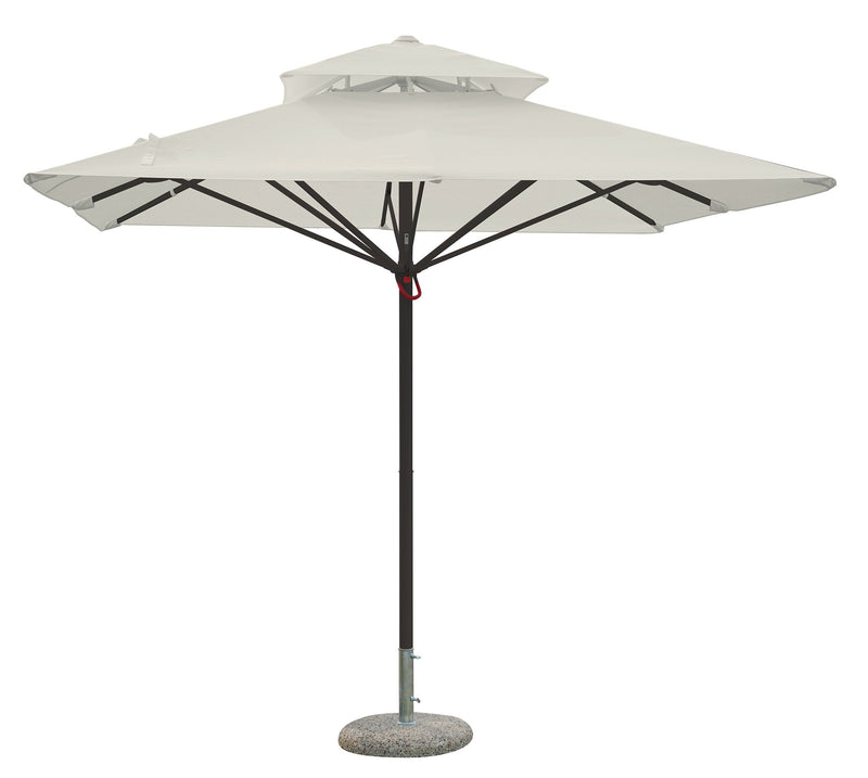 Ombrellone da Giardino 3x3 m Palo Ø60 mm Telo in Polietilene Ecrù