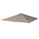 Tetto di Ricambio per Gazebo 3x3m con Prese d'Aria e Fori di Drenaggio 298x295 cm in Poliestere Beige