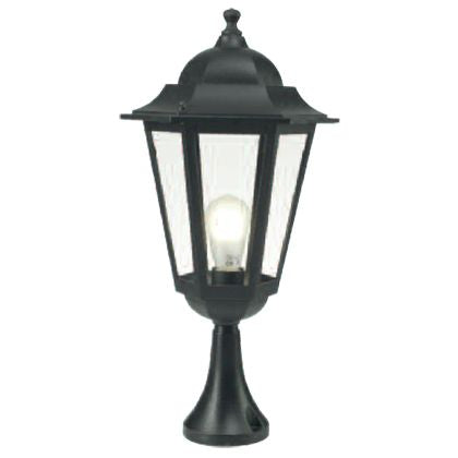 Laternenpfahl von Gate in schwarzer Farbe für Outdoor Maxi Hexagonal Line Livos online