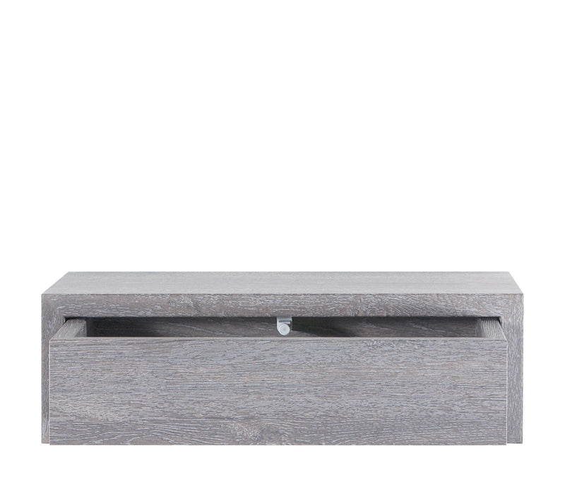 Mensola da Parete 1 Cassetto 45x13,4x23,7 cm in Fibra di Legno Lego Maxi Rovere Grigio New