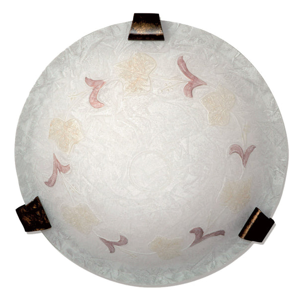 online Deckenleuchte 2xE27 Hooks Brown Cracked Glass Amber-Green E-Energy Amber