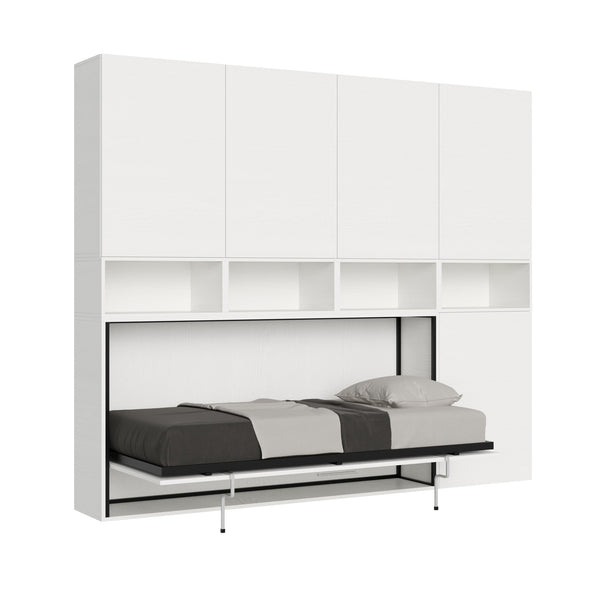 Letto Singolo a Scomparsa Composizione C Kando H226,7 Bianco Frassino sconto