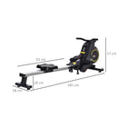 Vogatore Magnetico Pieghevole con Volano 8 Livelli e Monitor LCD Nero