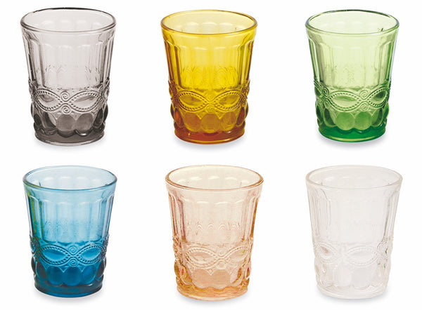 acquista Set 6 Gläser Ø8x10 cm in Villa d'Este Home Tivoli Nobilis Mehrfarbiges Glas