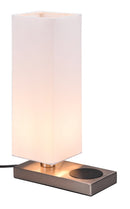 Lampada da Tavolo da Interno a LED in Metallo Nichel Satinato 
