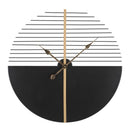 Orologio Glam Stick Ø60x4,5 cm in Ferro Nero e Oro