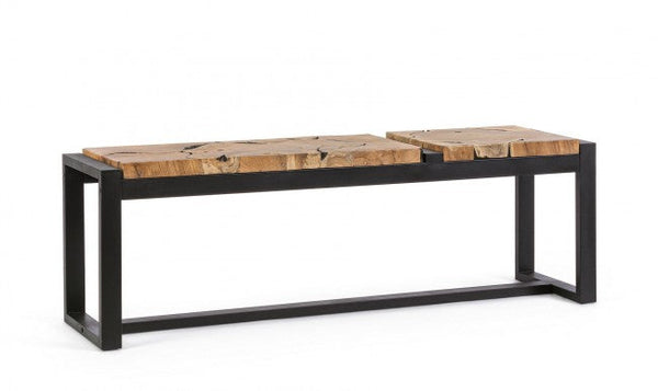 sconto Panca 135x35x47 cm Elwood in Acciaio e Legno
