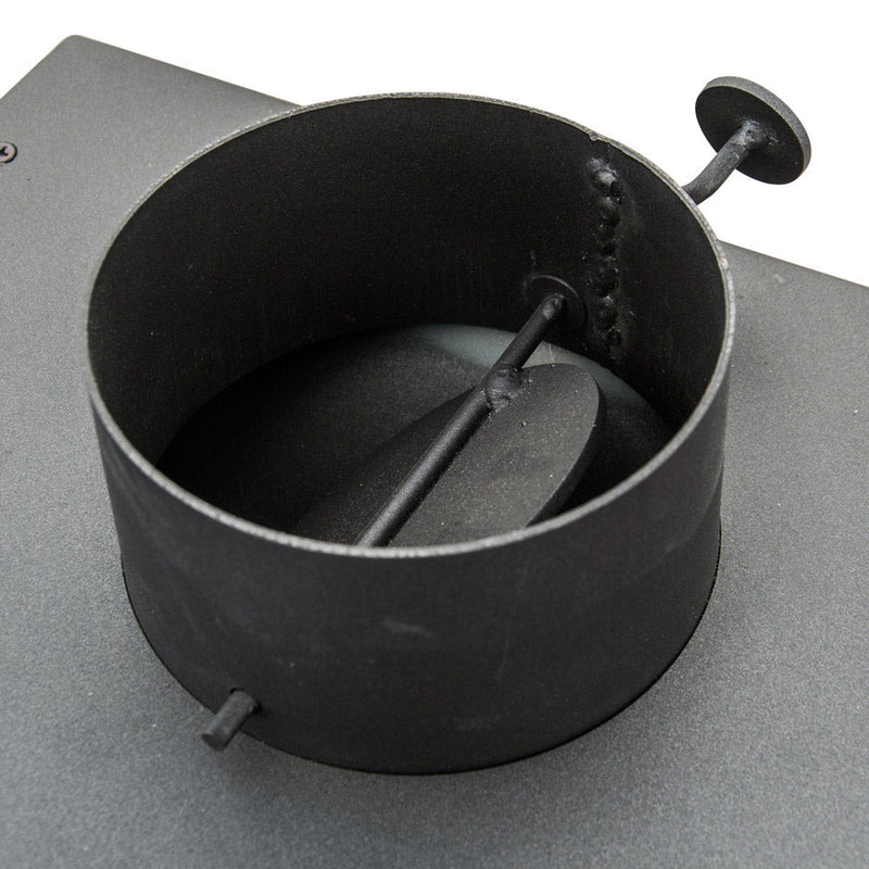 Stufa a Legna 7kW 100 m3 in Acciaio Antracite