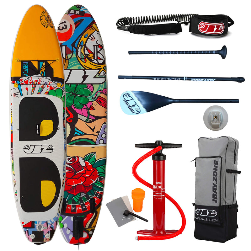 SUP Tavola Stand Up Paddle Gonfiabile 320x81x15 cm con Pagaia Zaino e Accessori Jbay.Zone D13EGO Special Edition