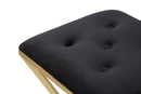 Sgabello da Bar Piramid 40x40x75 cm in Ferro e Vetro Oro e Nero