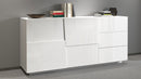 Credenza 2 Ante 180x44x86 cm Pongo 2A 3C Bianco Lucido  