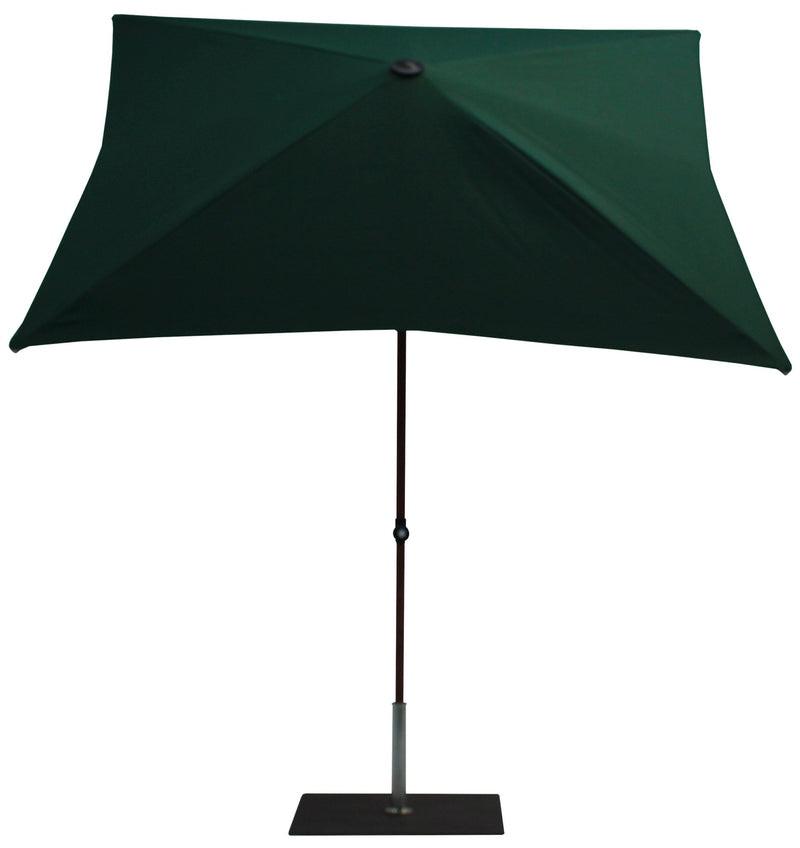 Ombrellone da Giardino 2x2 m Palo Ø38 mm in Alluminio Effetto Legno Tessuto Poliestere Trend Wood Verde