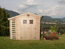 Casetta Box da Giardino Porta Utensili 200x200 cm in Legno con Legnaia Ava