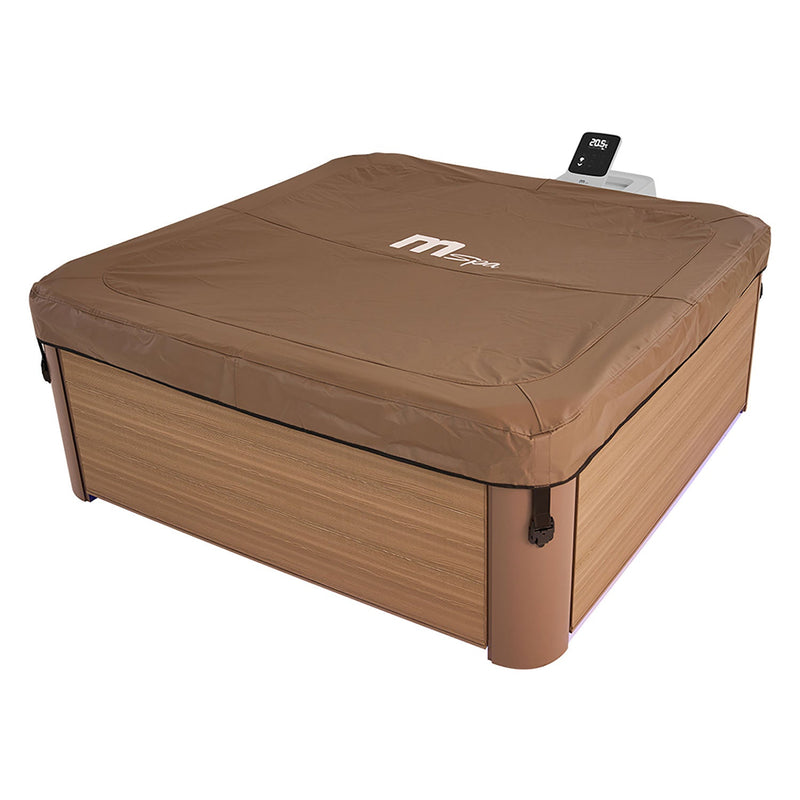 Vasca Idromassaggio da Esterno Spa Smontabile 160x160x65 cm 6 Persone Oslo Amber Pannello OLED