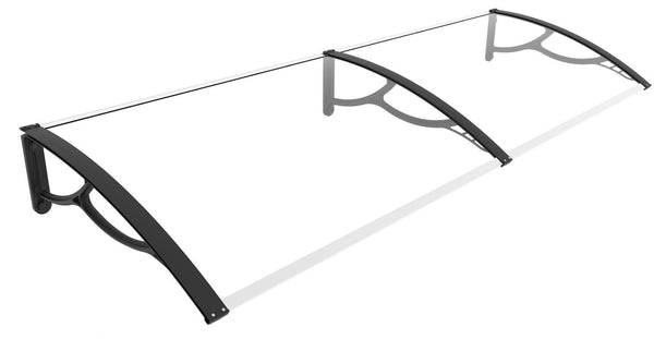 Pensilina Tettoia 80x200 cm in Policarbonato Pieno 3mm Trasparente acquista