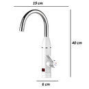 Rubinetto Elettrico 6x19x40 cm Riscaldamento Istantaneo con Display Temperatura