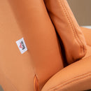 Poltrona Reclinabile e Girevole 80x84x104 cm in Microfibra Arancione