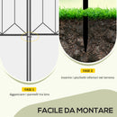 Recinzione Esterna a 5 Pannelli 305x79,5 cm con Picchetti in Metallo Nero  