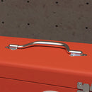 Cassetta Porta Attrezzi con 3 Cassetti e Vano Superiore con Maniglia 45x24x27 cm in Acciaio Rosso