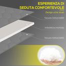 Set 2 Lettini Prendisole da Giardino 65x188x36 cm in Acciaio e Poliestere Grigio e Nero-4