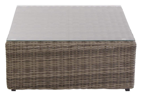 sconto Garten-Couchtisch aus braunem Polyrattan Bertozzi Diletta