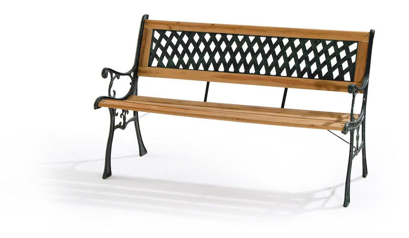 Panchina da Giardino 2 Posti in Ghisa e Legno Bertozzi Parco