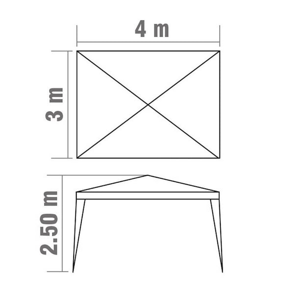 prezzo Gartenpavillon Metallstruktur Bertozzi Polyethylengewebe