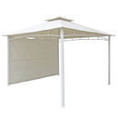 Gazebo da Giardino 3.3X3.3M Struttura in Metallo Telo Bianco Bertozzi Antigua