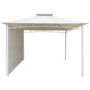Gazebo da Giardino 3.3X3.3M Struttura in Metallo Telo Bianco Bertozzi Antigua