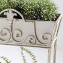 Fioriera da Terrazza con Vaso in Ferro Colore Avorio Bertozzi Flower House