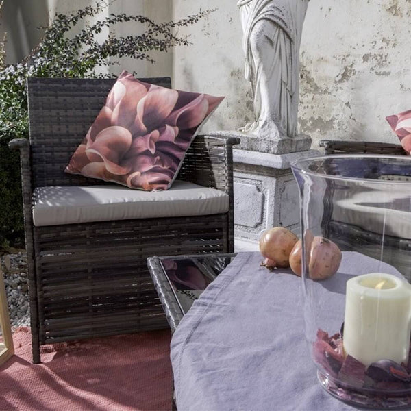 Garden Lounge Set 2-Sitzer Sofatisch und 2 Sessel aus braunem Polyrattan Bertozzi Giulietta online