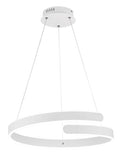 Lampada a Sospensione da Interno a LED SMD in Metallo Bianco Opaco