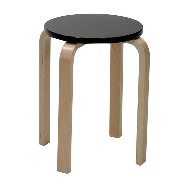 sconto Runder Holzhocker Ø32x45cm Adami Small Schwarz