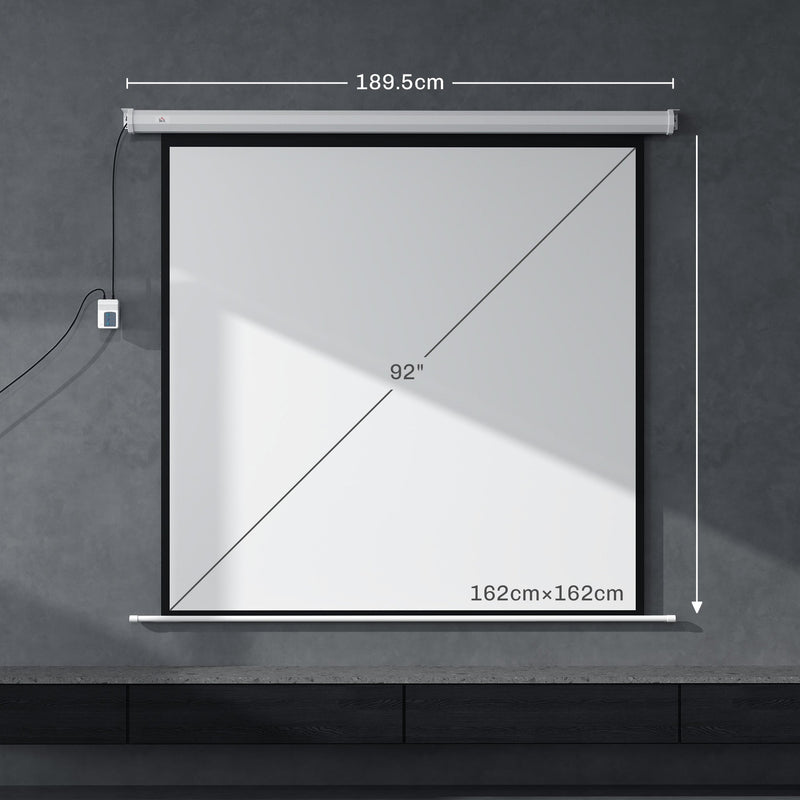 Telo Proiettore 92"" Formato 1:1 Motorizzato 189,5x8x189,5 cm Bianco 